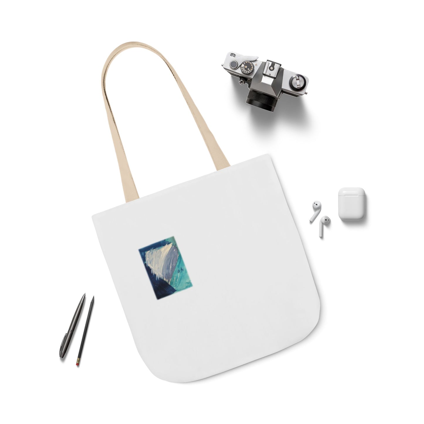 Blue Heart Tote Bag - 1 Corinthians 16:14