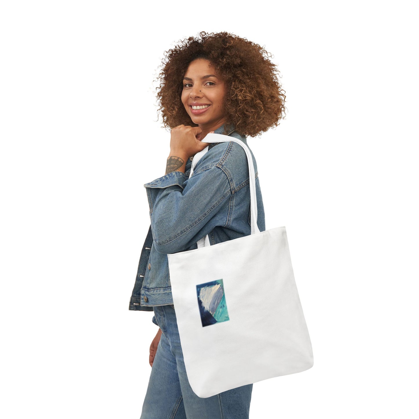Blue Heart Tote Bag - 1 Corinthians 16:14