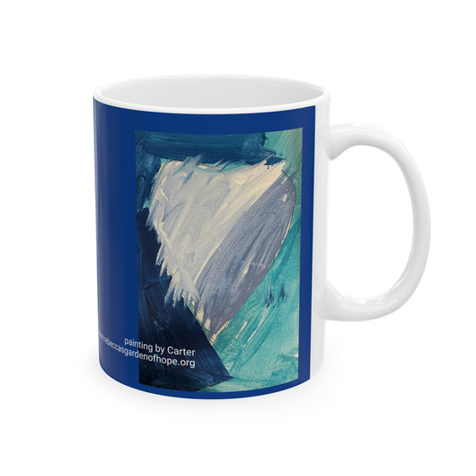 Blue Heart Ceramic Mug 11oz