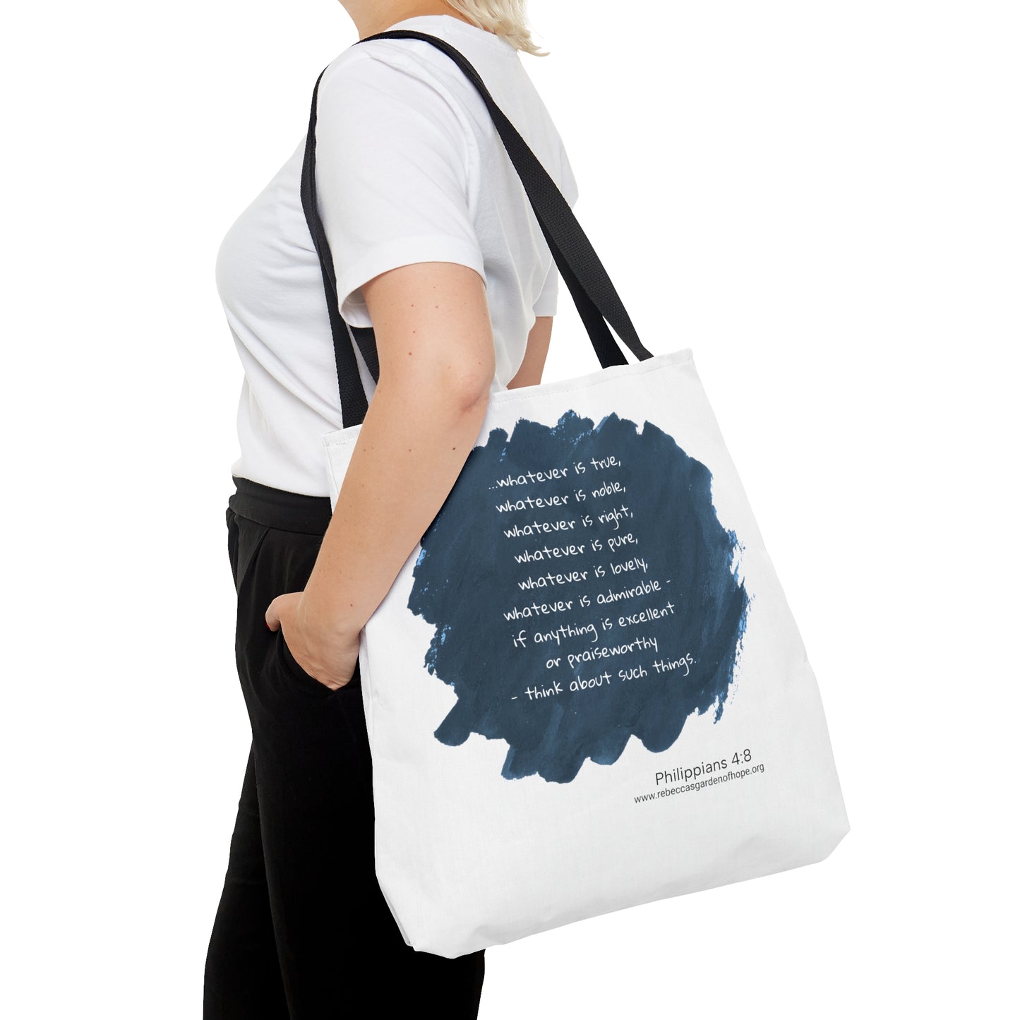 Philippians 4:8  Tote Bag