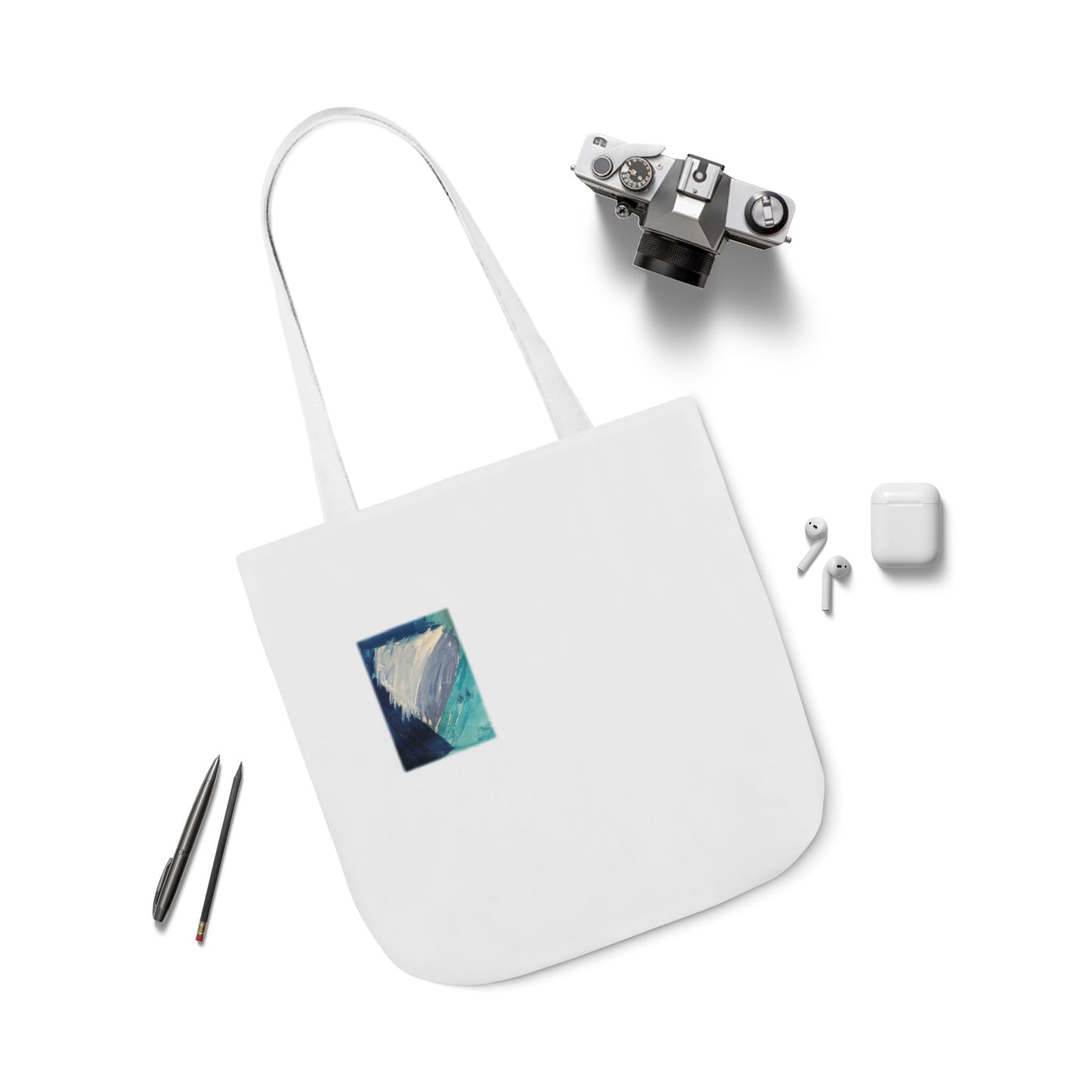 Blue Heart Tote Bag - 1 Corinthians 16:14