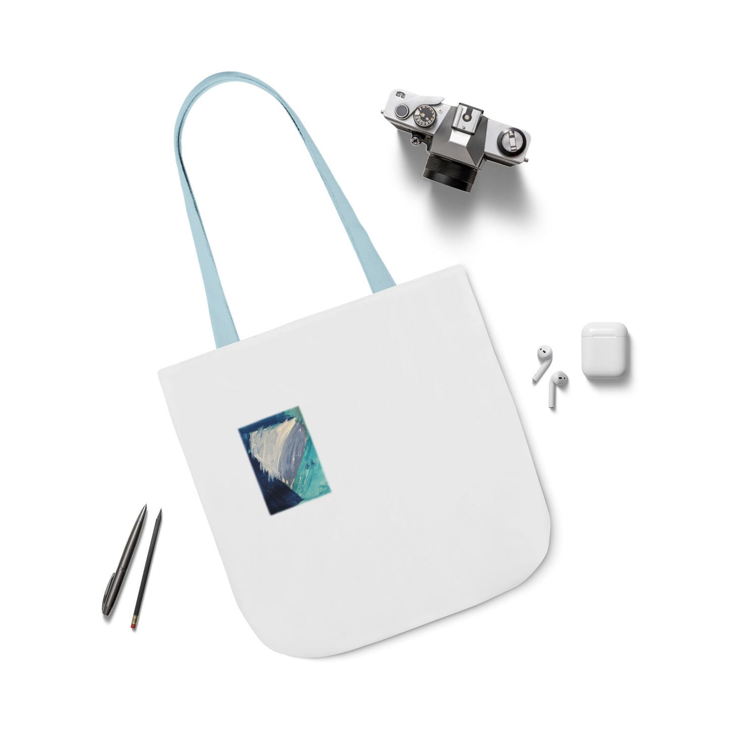 Blue Heart Tote Bag - 1 Corinthians 16:14