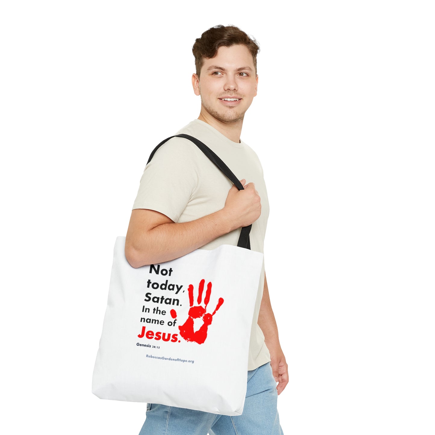 "Not Today satan" Tote Bag