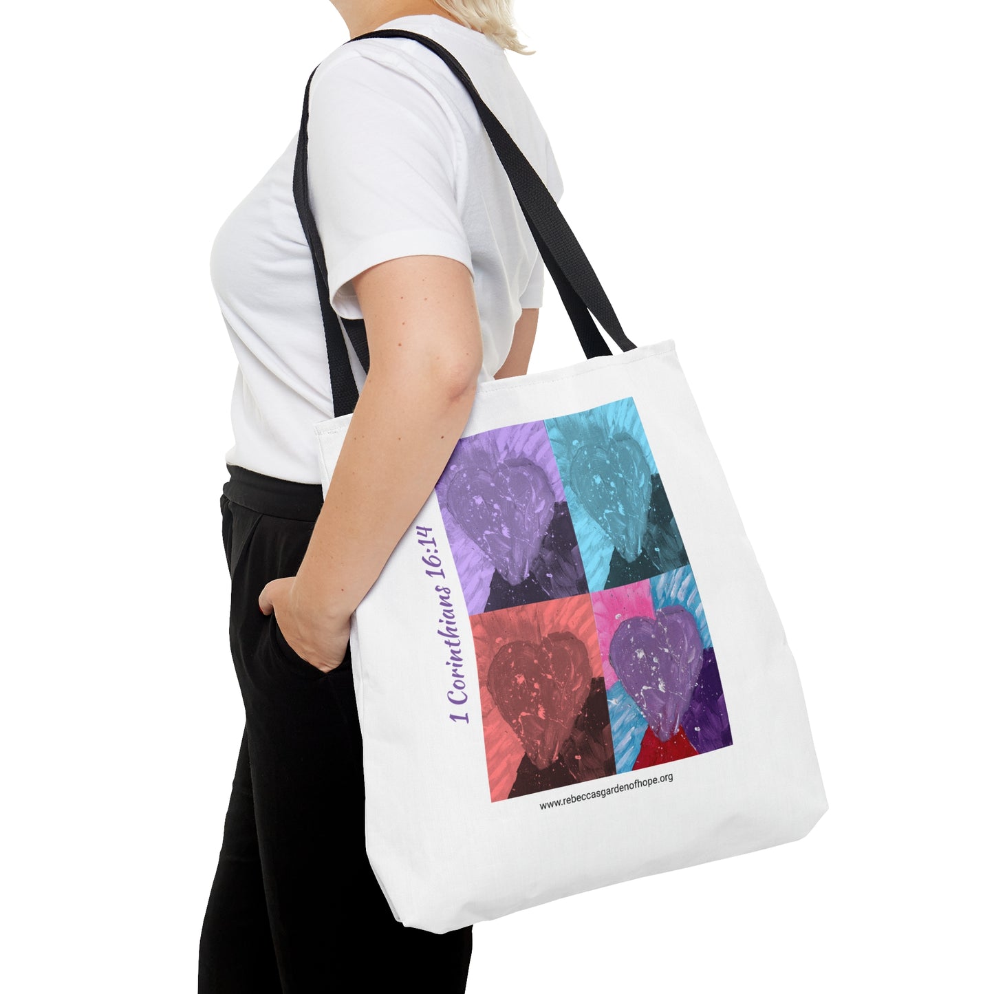 Heart Tote Bag - 1 Corinthians 16:14