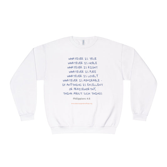 Philippians 4:8 Unisex Crewneck Sweatshirt