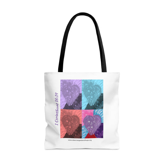 Heart Tote Bag - 1 Corinthians 16:14