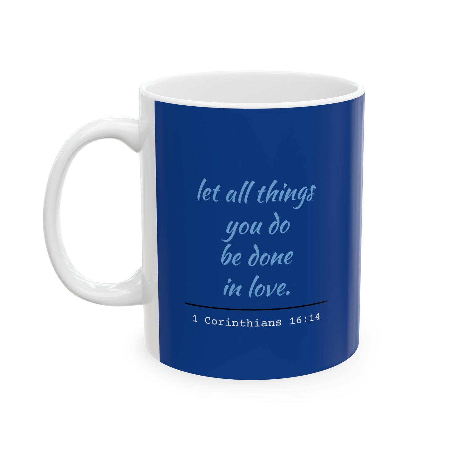 Blue Heart Ceramic Mug 11oz