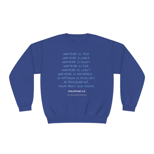 Philippians 4:8 Unisex Crewneck Sweatshirt